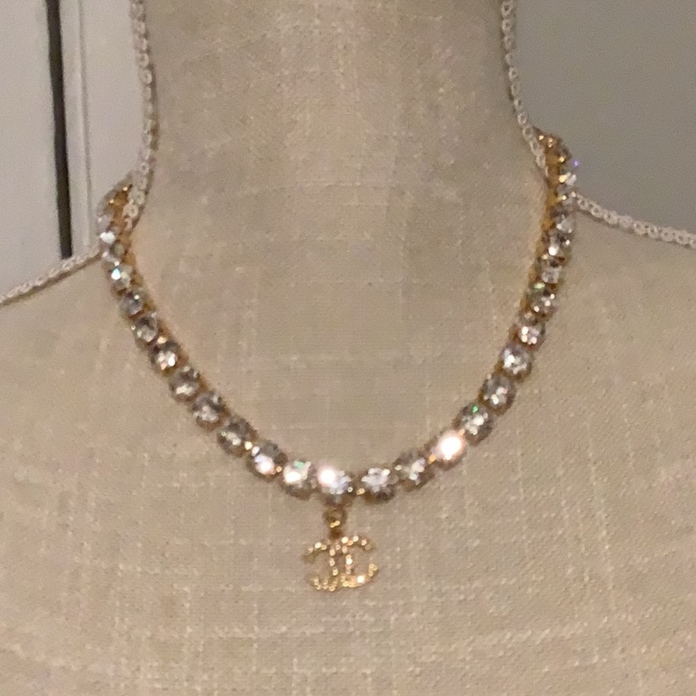 Gold and Silver Crystal Necklace